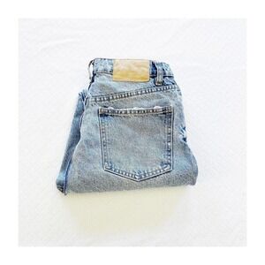 Zara Vintage Wash Ripped Knee Straight Leg Denim Jeans SZ4